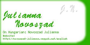 julianna novoszad business card